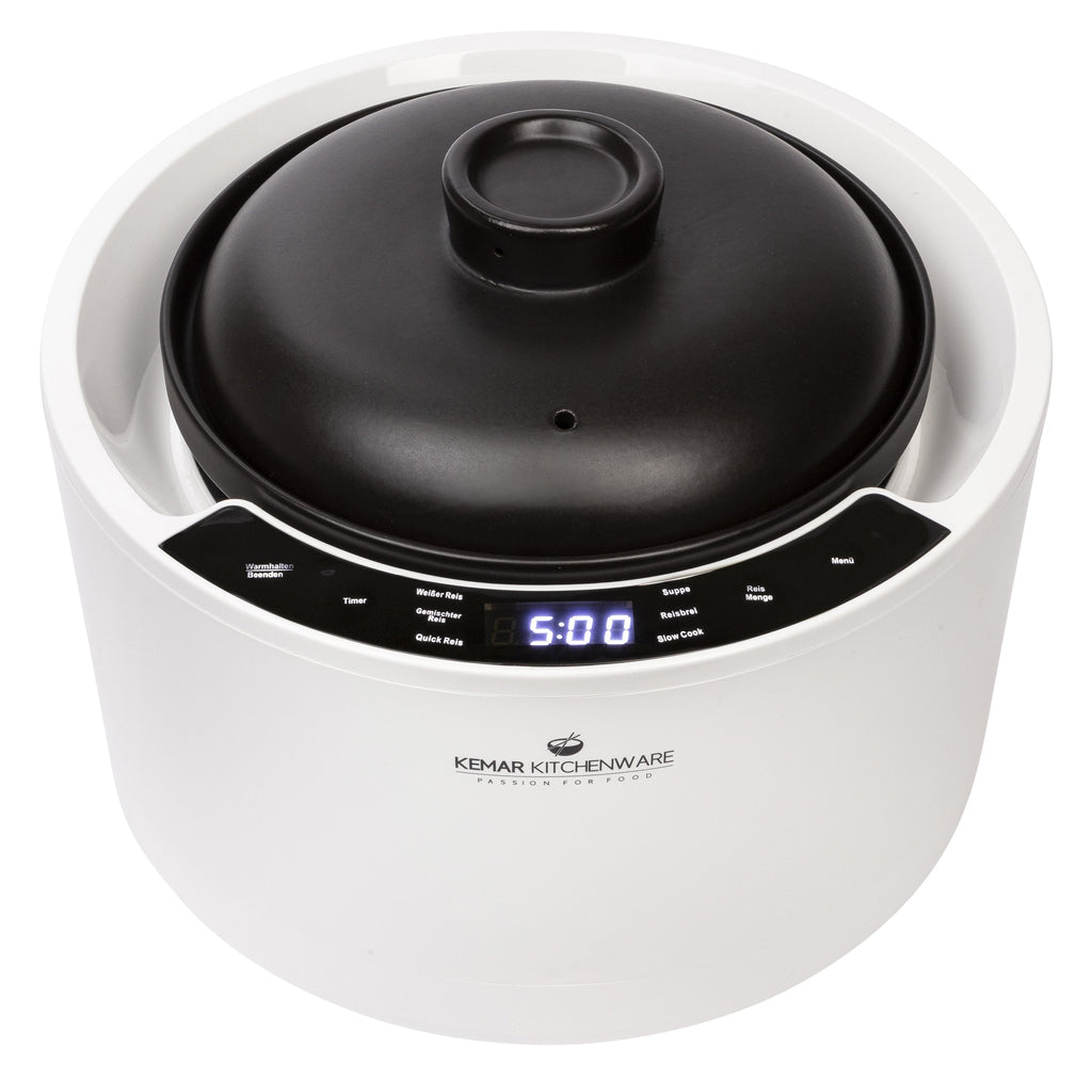 KeMar KCC-280 Reiskocher aus Keramik Multikocher mit Slow Cooker
