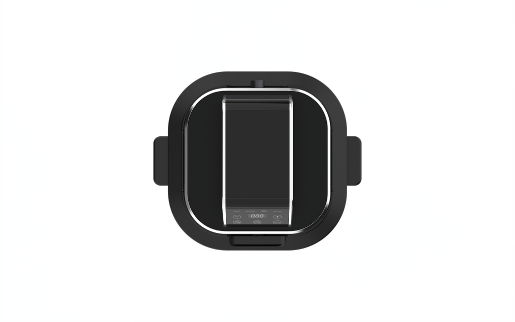 KHF-400 Heißluftfritteuse Glas 4 liter und 1,5 Liter mit Touchdisplay und Frittierkorb aus Glas