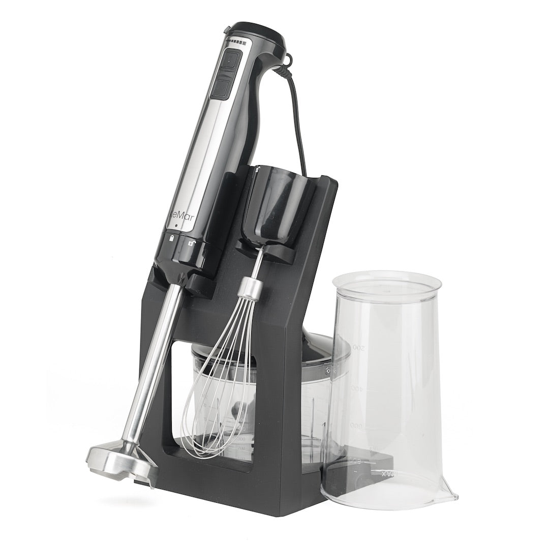 KeMar Kitchenware KSM-800 Stabmixer | Erweiterungsset | 800 Watt | Titan Klinge | Ständer