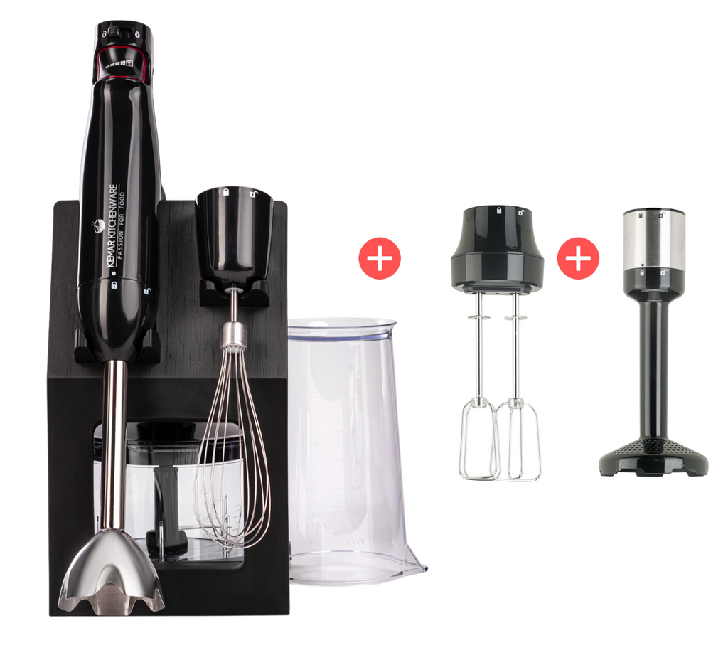 KeMar KSM-1000 Profi-Stabmixer-Set – 1000 Watt Leistung & Titan-beschichtete Klingen