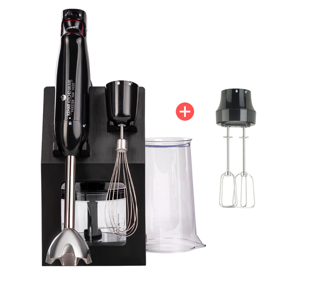 KeMar KSM-1000 Profi-Stabmixer-Set – 1000 Watt Leistung & Titan-beschichtete Klingen