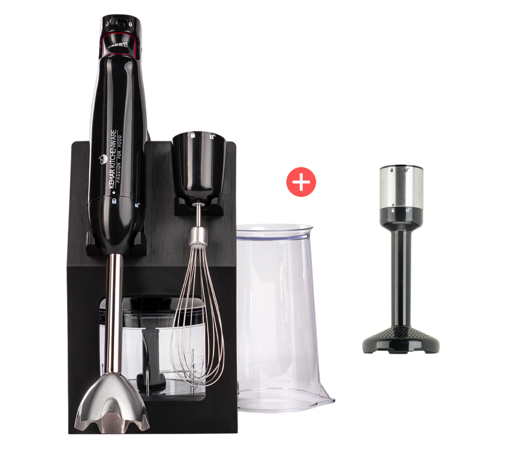 KeMar KSM-1000 Profi-Stabmixer-Set – 1000 Watt Leistung & Titan-beschichtete Klingen