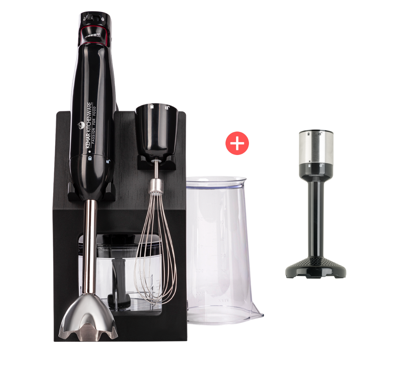 KeMar KSM-1000 Profi-Stabmixer-Set – 1000 Watt Leistung & Titan-beschichtete Klingen