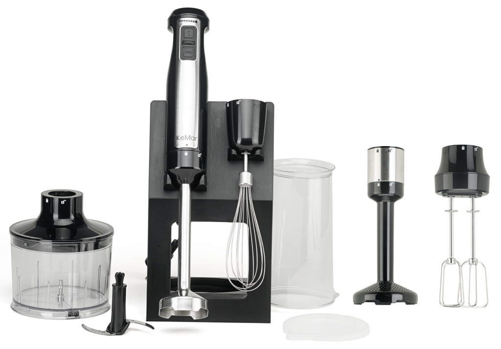 KeMar Kitchenware KSM-800 Stabmixer | Erweiterungsset | 800 Watt | Titan Klinge | Ständer