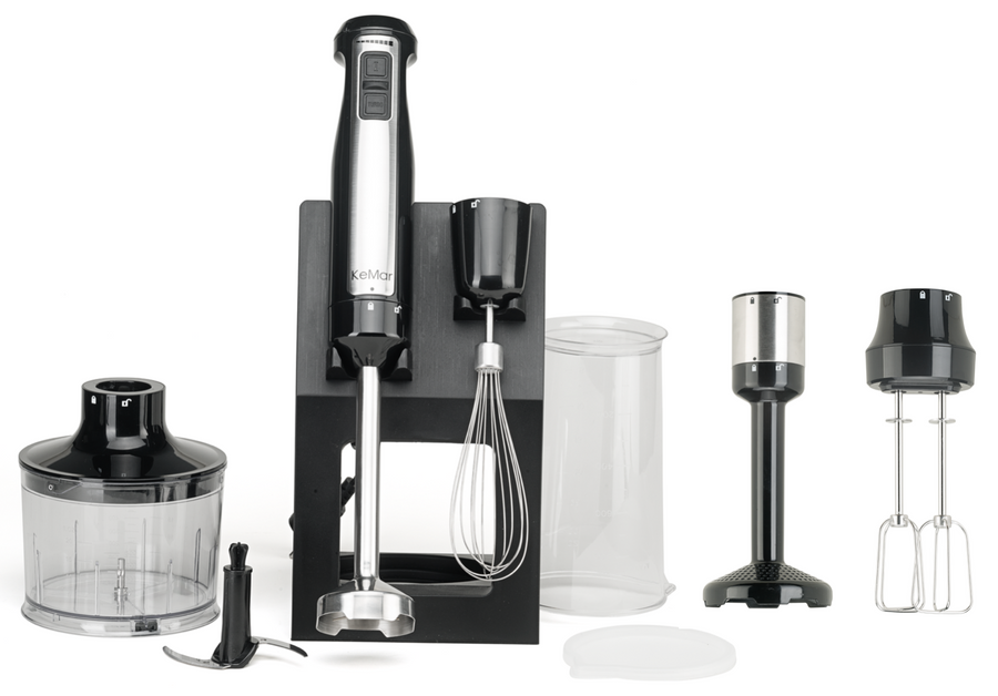KeMar Kitchenware KSM-800 Stabmixer | Erweiterungsset | 800 Watt | Titan Klinge | Ständer