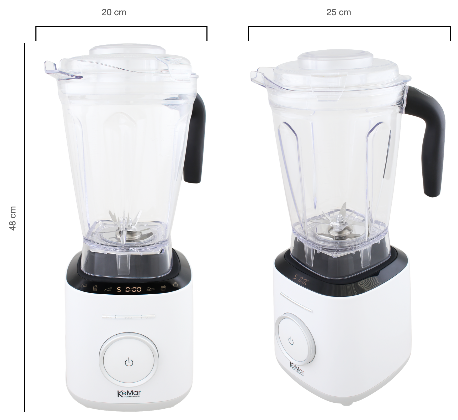 KeMar KSB-300 Hochleistungsmixer – 1.500 Watt Standmixer mit 2L BPA-freiem Tritan-Behälter & Touch-Display