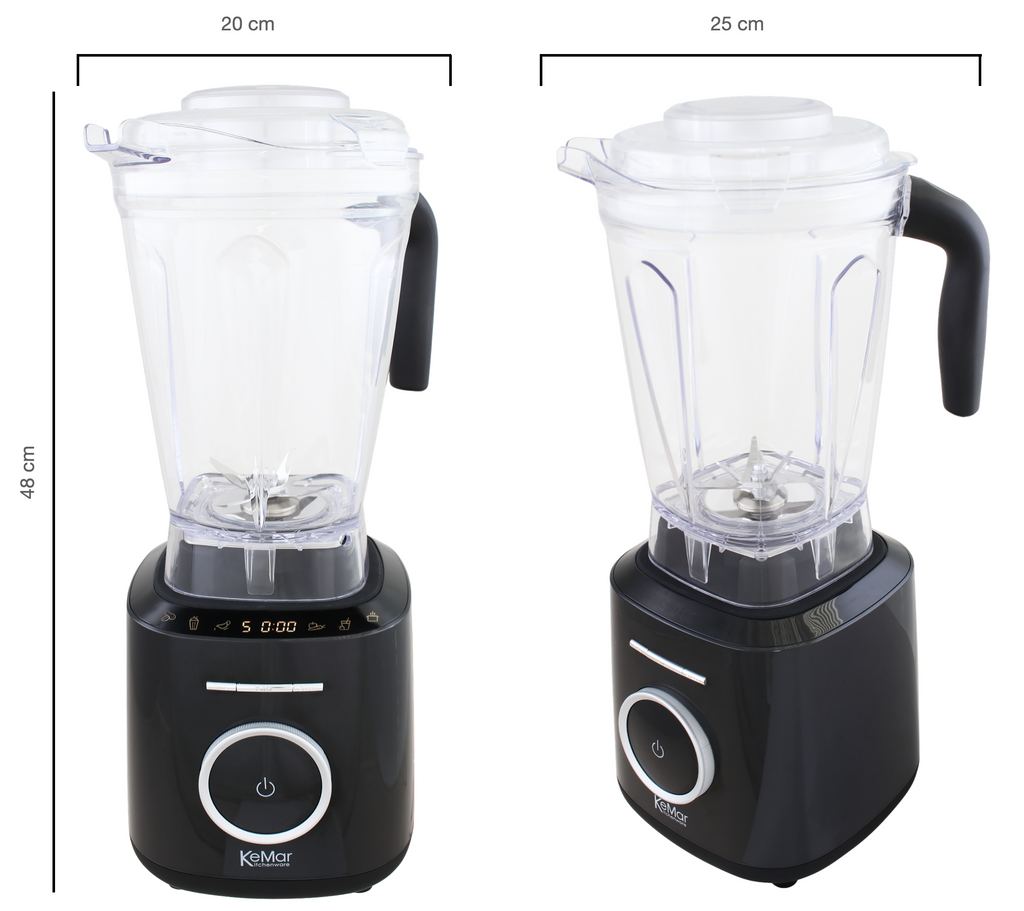 KeMar KSB-300 Hochleistungsmixer – 1.500 Watt Standmixer mit 2L BPA-freiem Tritan-Behälter & Touch-Display