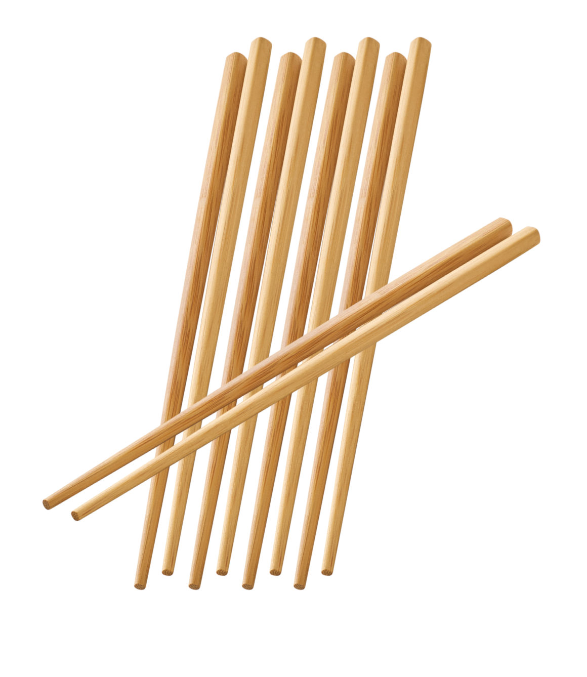 2er SET Essstäbchen Bambus Naturbelassen 2 x 5 Paar 24 cm