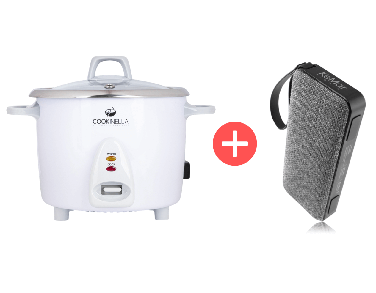 KEMAR KRC-100 Mini Reiskocher Edelstahl – Kleiner Reiskocher ohne Beschichtung (0,6 Liter)