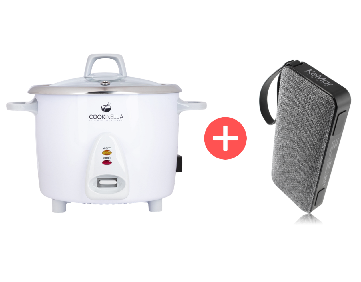 KeMar KRC-300 Reiskocher, 1,8 Liter mit Edelstahltopf