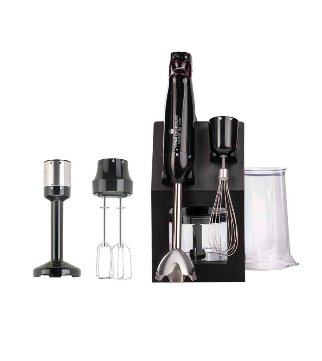 KeMar KSM-1000 Profi-Stabmixer-Set – 1000 Watt Leistung & Titan-beschichtete Klingen