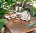 Lunchbox Set 6-1 Brotdose Bentobox mit Bambus Deckel 1,1 L