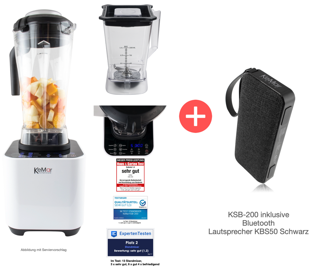 KSB-200W Hochleistungsmixer - BUNDLE incl. kostenlosem Bluetooth Lautsprecher