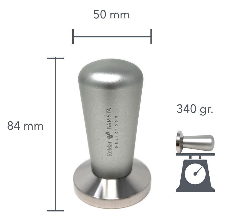 KEM-117P Tamper Kaffee Stampfer Edelstahl für Siebträgermaschinen