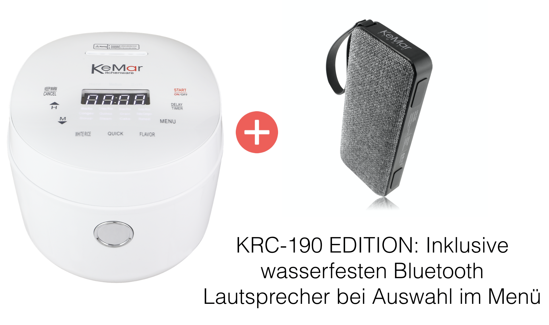 KRC-190 Reiskocher | Multikocher | 12 Programme | Touch Display | GABA