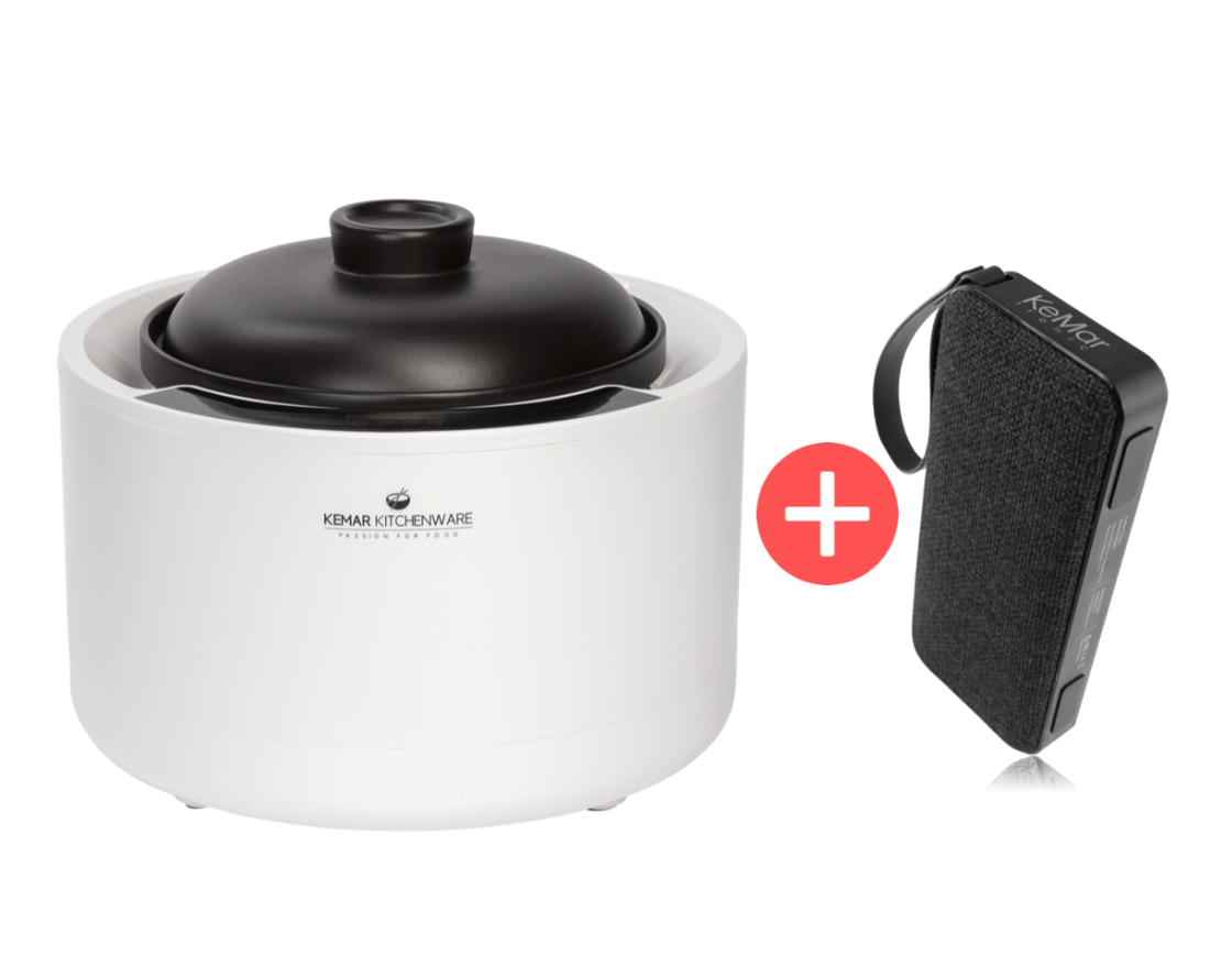 KeMar KCC-280 Reiskocher aus Keramik Multikocher mit Slow Cooker