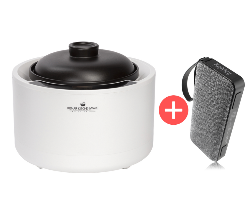KeMar KCC-280 Reiskocher aus Keramik Multikocher mit Slow Cooker