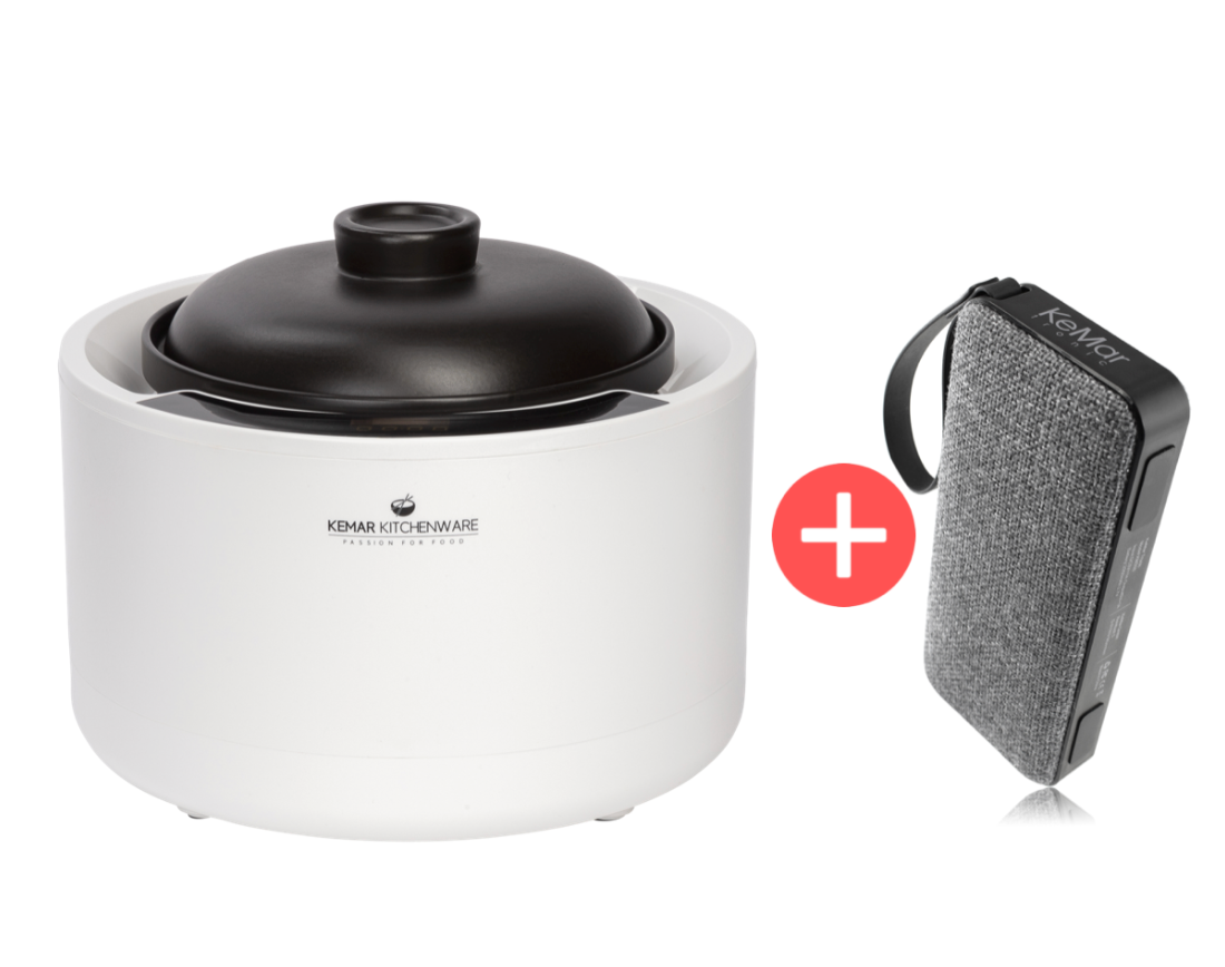 KeMar KCC-280 Reiskocher aus Keramik Multikocher mit Slow Cooker