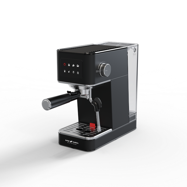 KEM-117 BARISTA DELICIOSO Siebträger Espressomaschine mit platzsparendem Design, 20 Bar, Touchdisplay