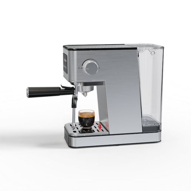 KEM-117 BARISTA DELICIOSO Siebträger Espressomaschine mit platzsparendem Design, 20 Bar, Touchdisplay