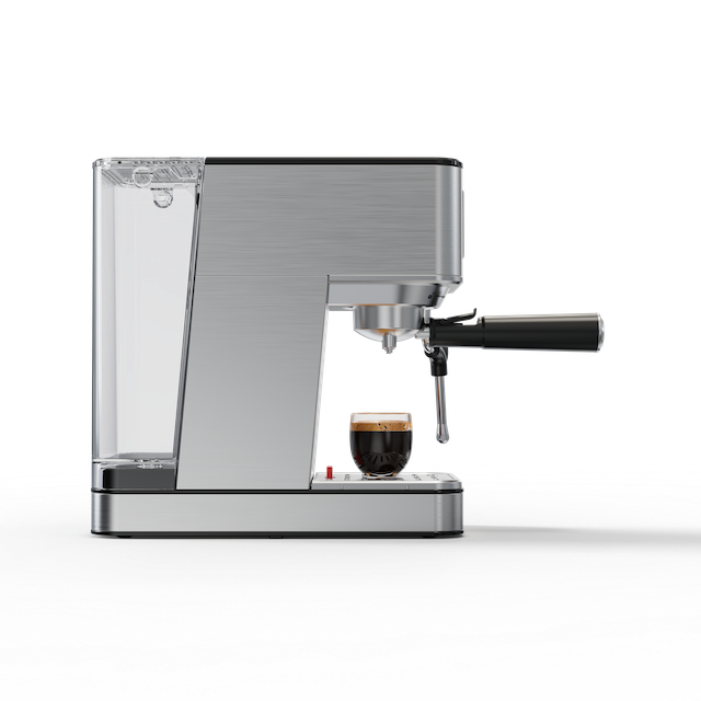 KEM-117 BARISTA DELICIOSO Siebträger Espressomaschine mit platzsparendem Design, 20 Bar, Touchdisplay