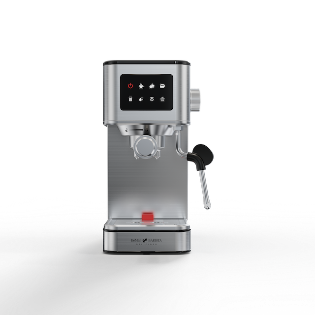 KEM-117 BARISTA DELICIOSO Siebträger Espressomaschine mit platzsparendem Design, 20 Bar, Touchdisplay