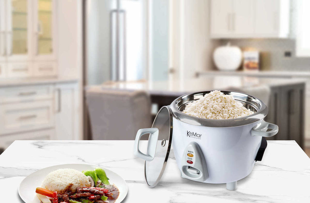 KeMar KRC-300 Reiskocher, 1,8 Liter mit Edelstahltopf
