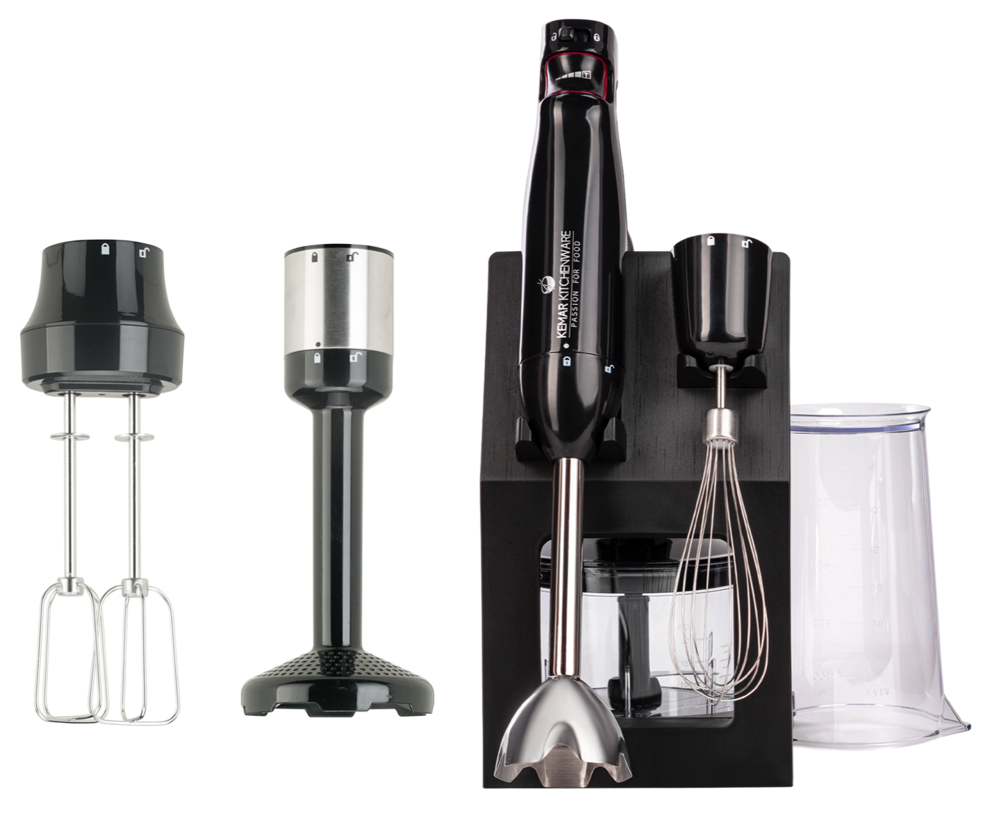 KeMar KSM-1000 Profi-Stabmixer-Set – 1000 Watt Leistung & Titan-beschichtete Klingen