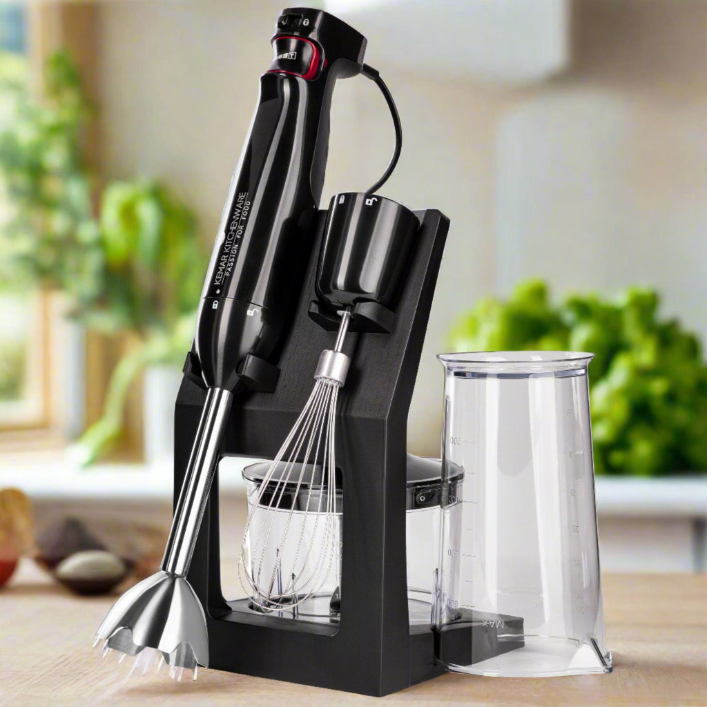 KeMar KSM-1000 Profi-Stabmixer-Set – 1000 Watt Leistung & Titan-beschichtete Klingen