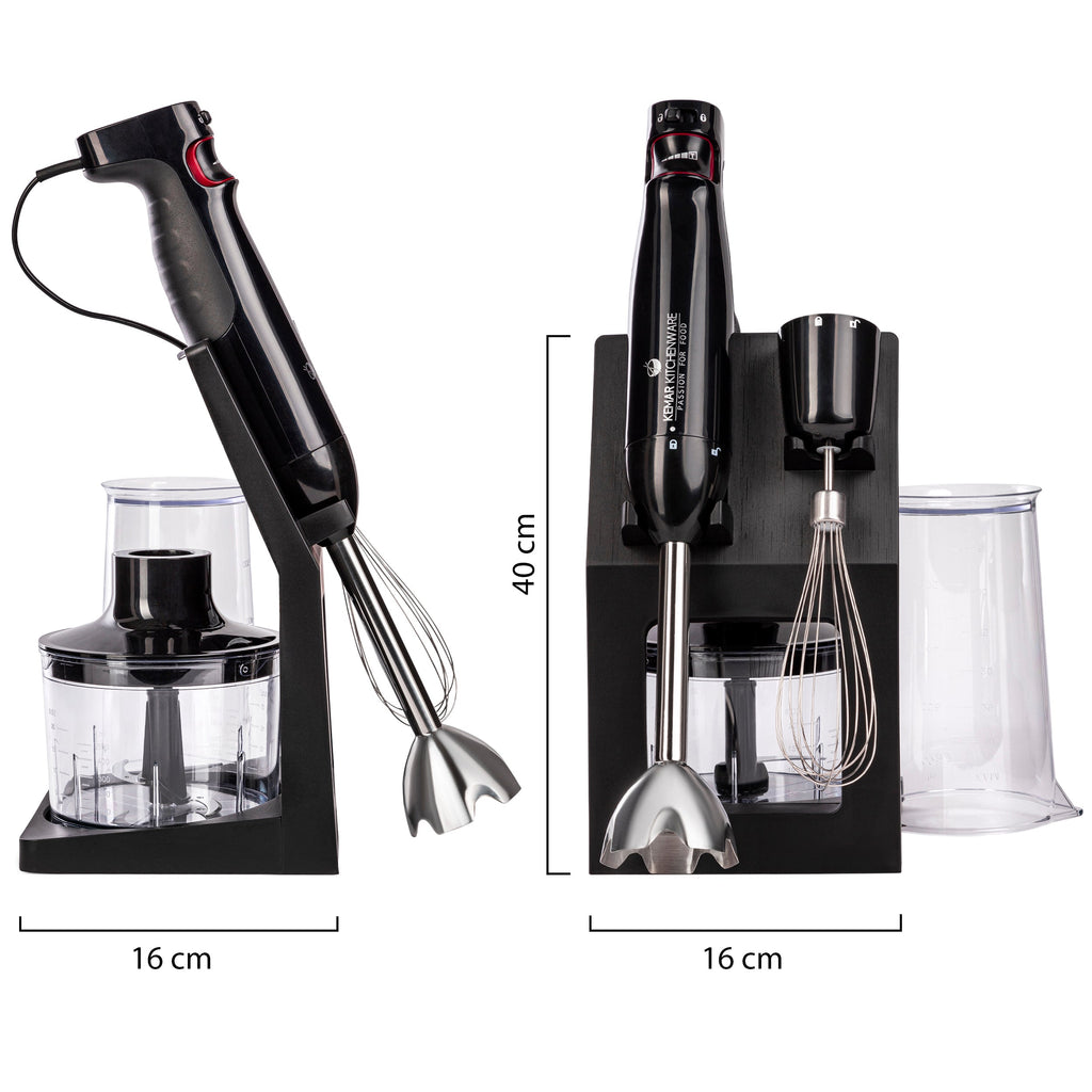 KeMar KSM-1000 Profi-Stabmixer-Set – 1000 Watt Leistung & Titan-beschichtete Klingen