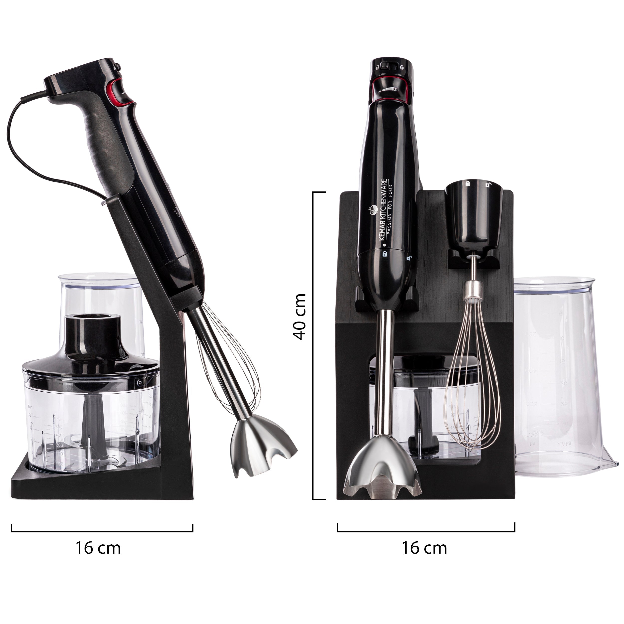 KeMar KSM-1000 Profi-Stabmixer-Set – 1000 Watt Leistung & Titan-beschichtete Klingen