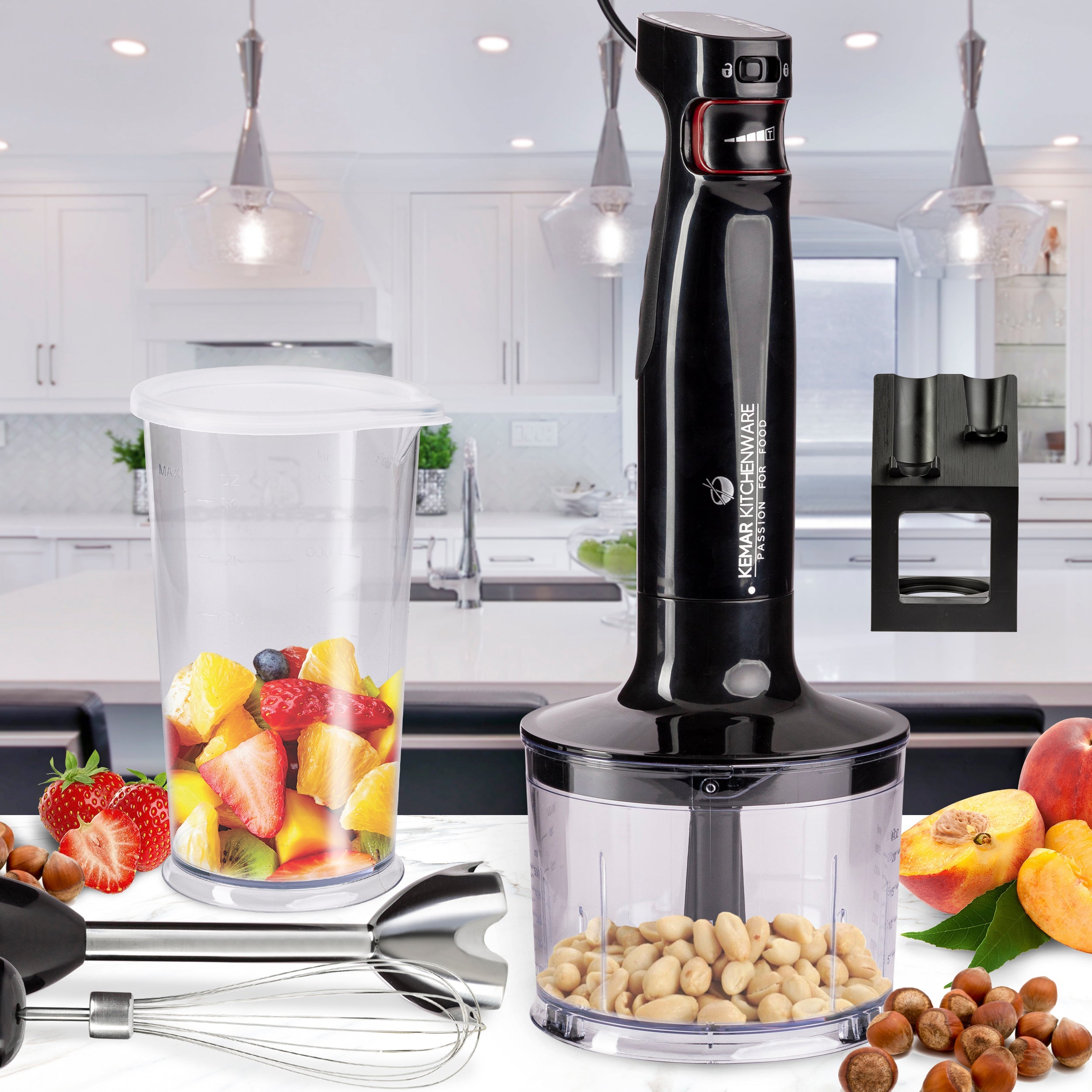 KeMar KSM-1000 Profi-Stabmixer-Set – 1000 Watt Leistung & Titan-beschichtete Klingen
