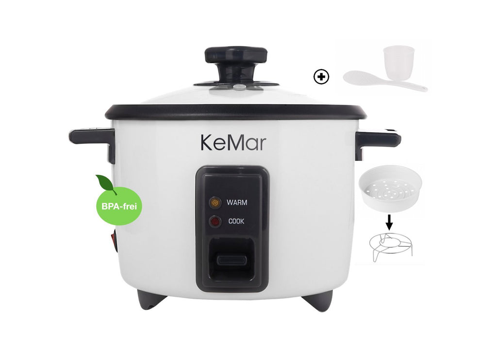 KRC-110 Reiskocher | Kompakt | 1,4 L | Dämpfeinsatz