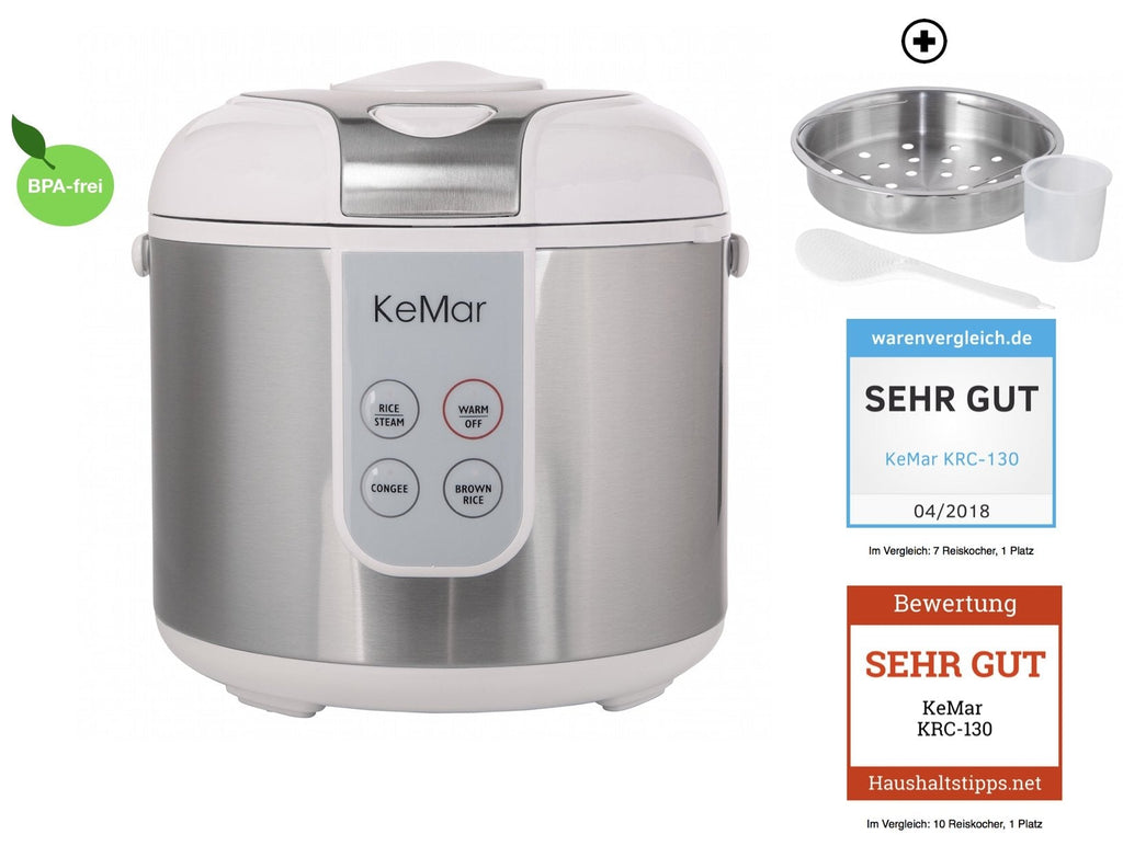 KeMar KRC-130 Digitaler Reiskocher & Dampfgarer – Präzision für Ihre bewusste Küche