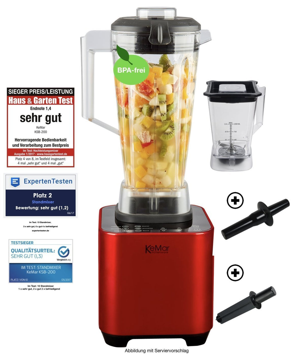 KeMar KSB-200 Hochleistungsmixer – Profi-Standmixer für Smoothies, Suppen & mehr