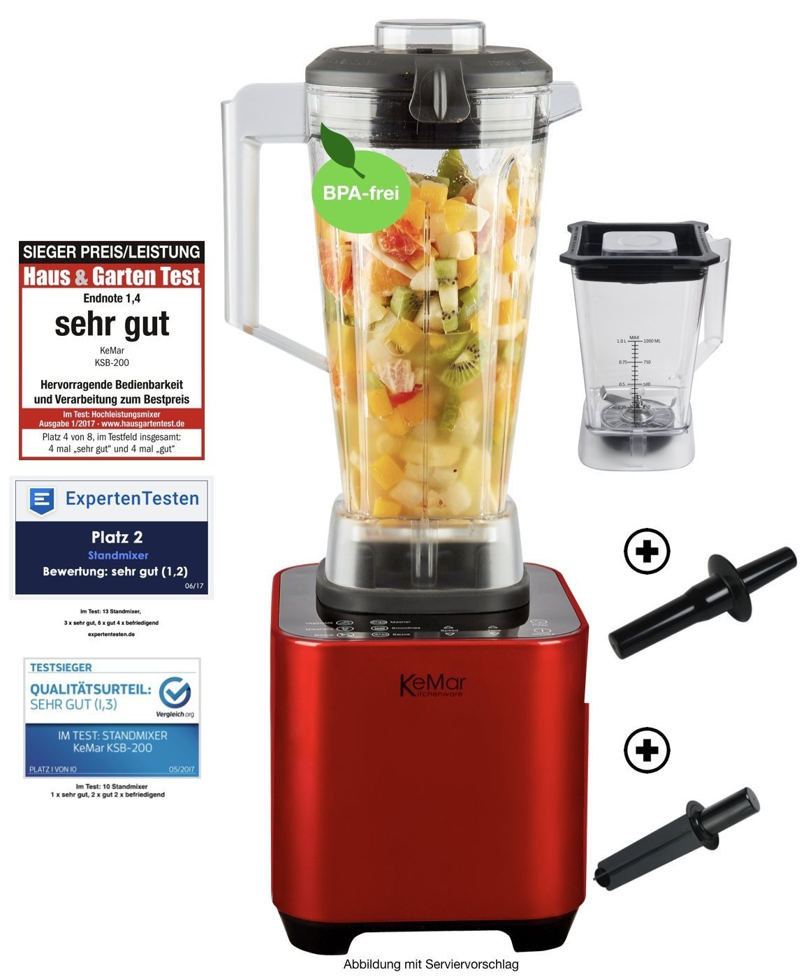 KeMar KSB-200 Hochleistungsmixer – Profi-Standmixer für Smoothies, Suppen & mehr