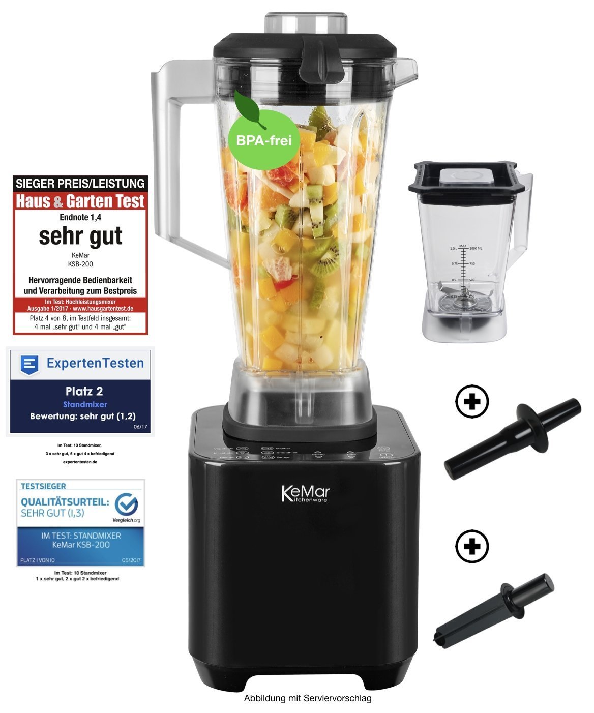 KeMar KSB-200 Hochleistungsmixer – Profi-Standmixer für Smoothies, Suppen & mehr