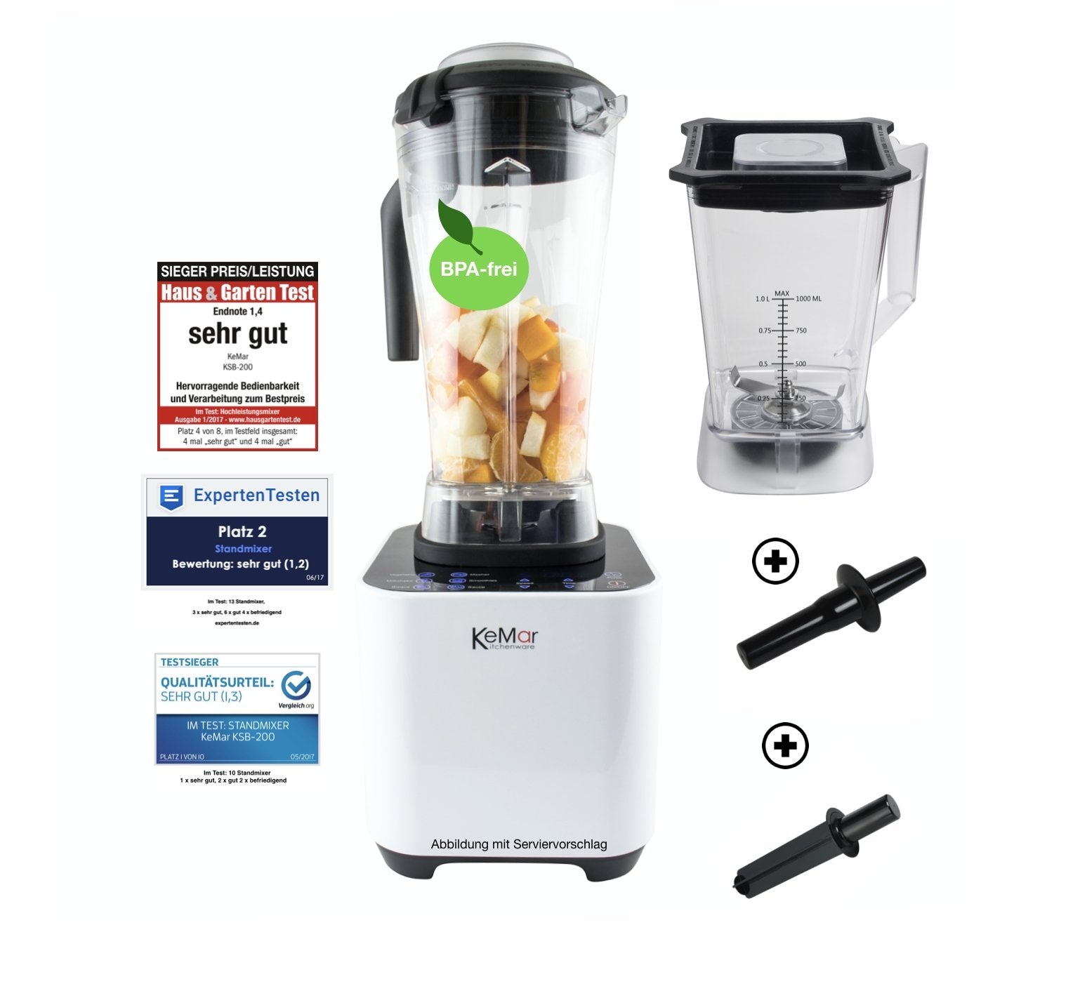 KeMar KSB-200 Hochleistungsmixer – Profi-Standmixer für Smoothies, Suppen & mehr
