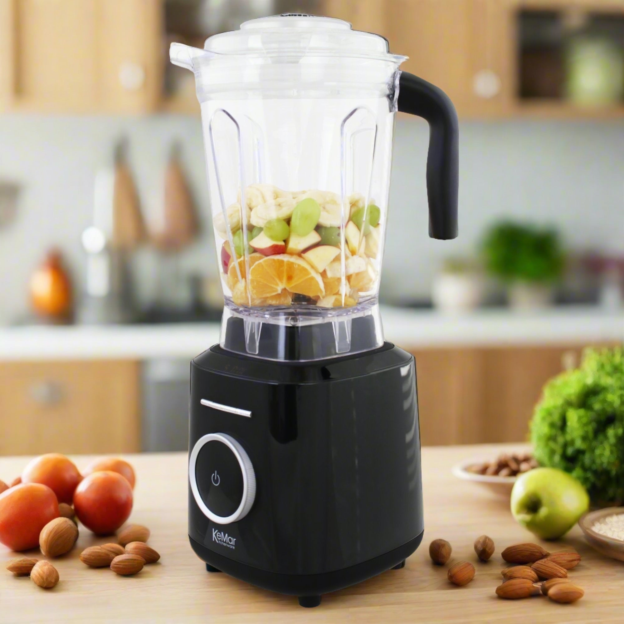 KeMar KSB-300 Hochleistungsmixer – 1.500 Watt Standmixer mit 2L BPA-freiem Tritan-Behälter & Touch-Display