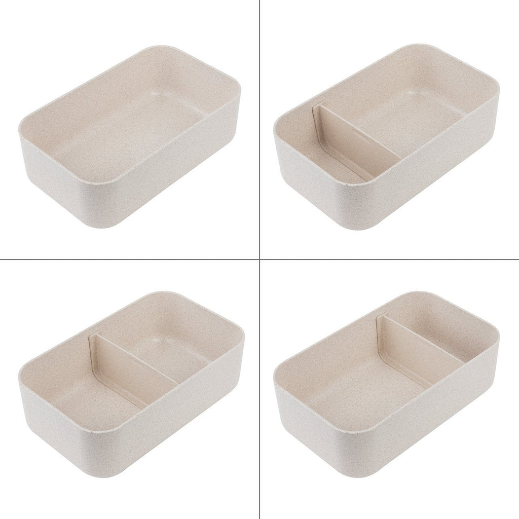 Lunchbox Set 6-1 Brotdose Bentobox mit Bambus Deckel 1,1 L