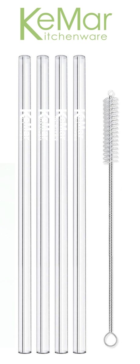 Trinkhalme aus Glas | Glasstrohhalme Gerade | 23 cm