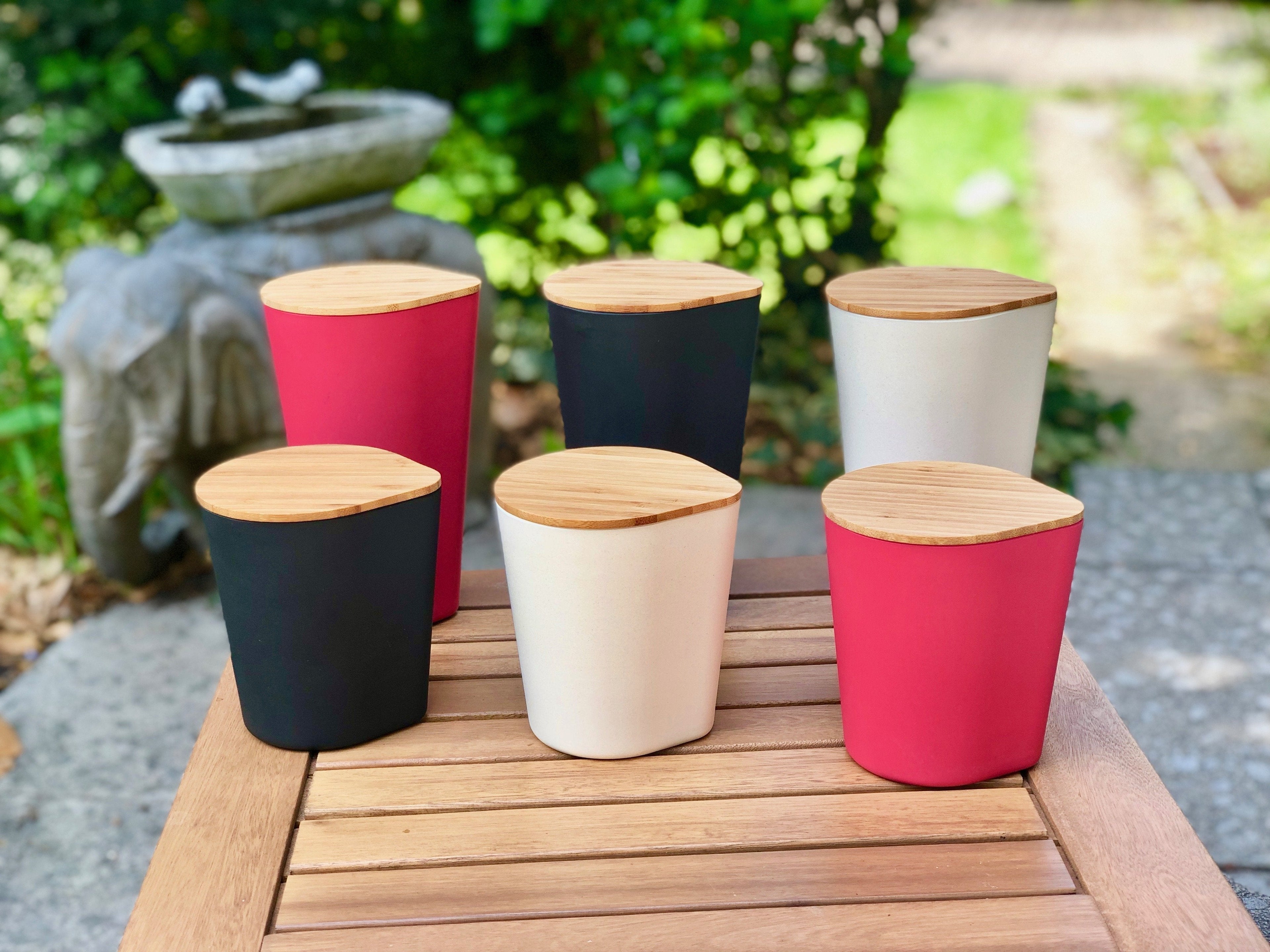 Behälter | Vase mit Bambus Deckel