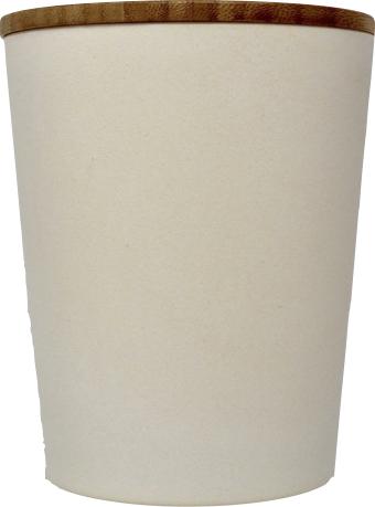 Dose | Vase | Tischabfalleimer |  Behälter mit Bambus Deckel Rund