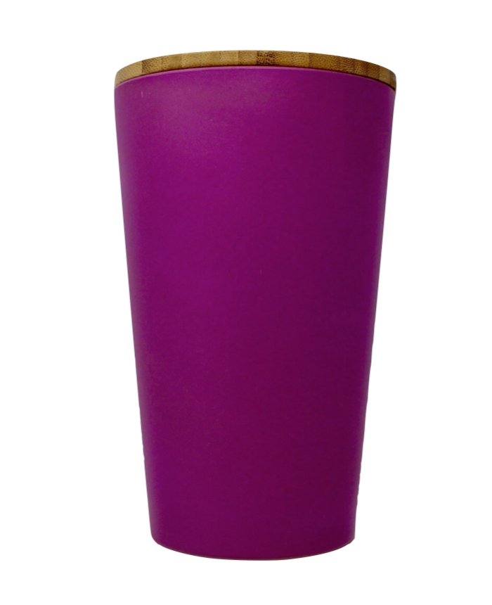 Dose | Vase | Tischabfalleimer |  Behälter mit Bambus Deckel Rund